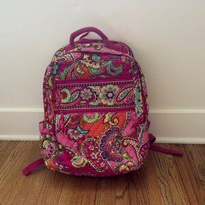Vera Bradley Pink Swirls Campus Backpack
